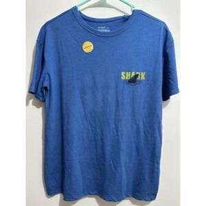 Boys Cat & Jack Blue Sharks Shirt Top Summer Hammerhead Great White Ocean XL 14